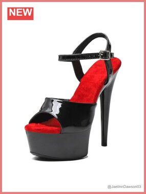 Womens 6in Platform Sandal Heels Ankle Strap Stiletto Exotic Dancer Shoes 15cm